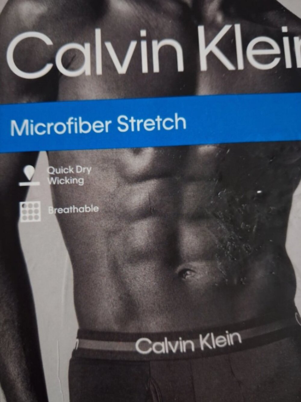 Calvin Klein Mens Boxer Briefs size L Microfiber Stretch 3-Pack Logo Waistband - Picture 4 of 8